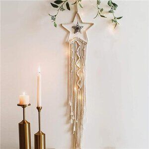 Handmade Dreamcatcher Star Macrame Wall Night Time